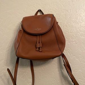 Kate Spade cognac leather backpack